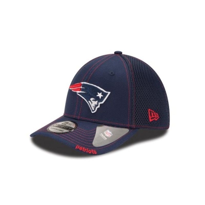 Blue New England Patriots Hat - New Era NFL Neo 39THIRTY Stretch Fit Caps USA5802739